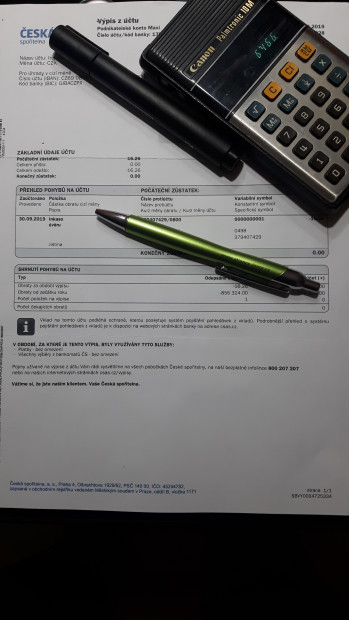 Výpis z bankovního účtu