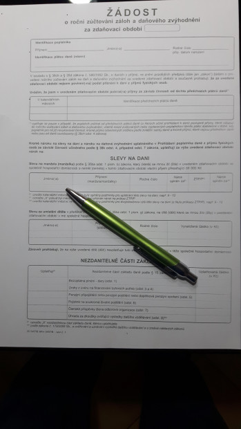 Žádost o roční zúčtování