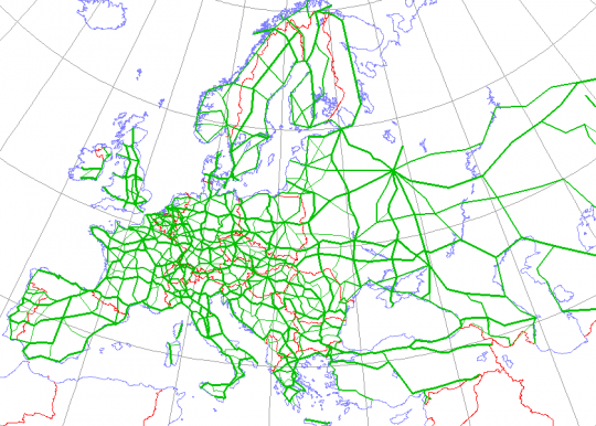 5. Mapa mezinárodní silnice[33]
