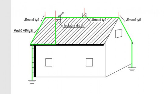 14. Hromosvodní ochrana s více jímači