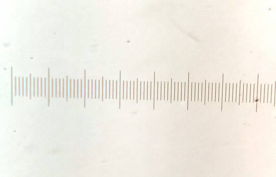 68. Objektivový mikrometr zorné pole