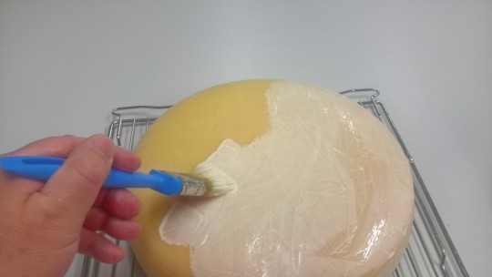 33. Natírání povrchu tvrdého sýra před zráním