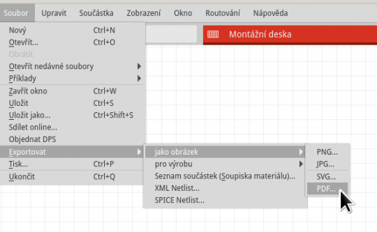12. Fritzing – export náčrtu