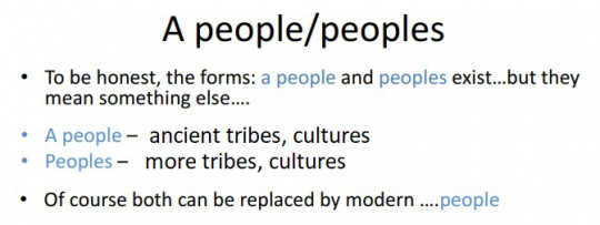19. The word “a people / peoples.”