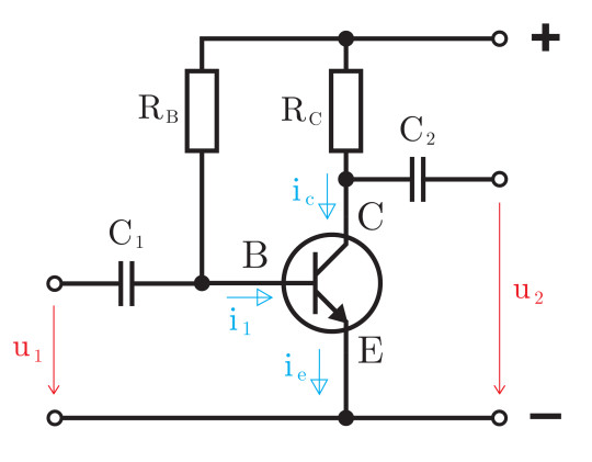 46. Tranzistor jako zesilovač v zapojení se společným emitorem