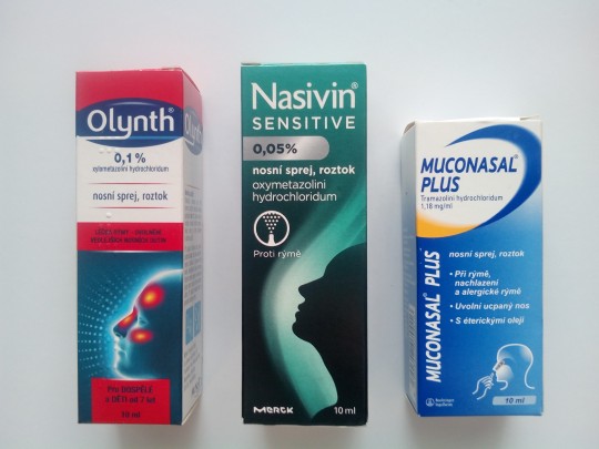 21. Ukázka některých léčivých přípravků s obsahem nazálních dekogestiv