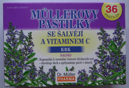 26. Müllerovy® pastilky se šalvějí