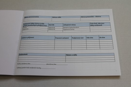 20. Identifikační údaje lékárny a osob oprávněných manipulovat s prekursory