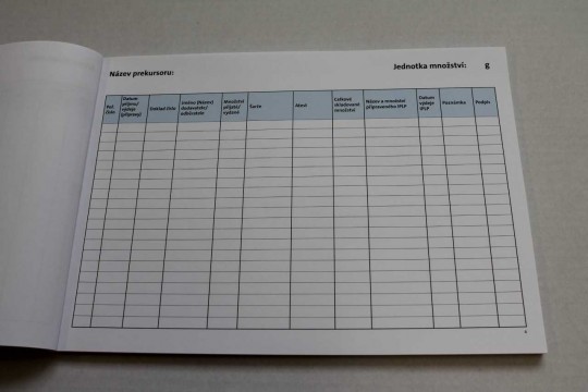 21. Povinné údaje o manipulaci s prekursorem