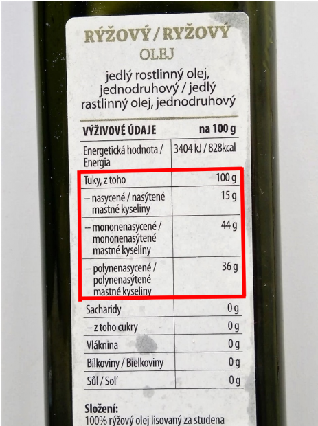 7. Jak číst etikety – dýňový olej